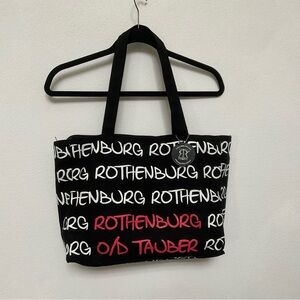 Robin Ruth Rothenburg O/D Tauber Germany Black, Red, White Shoulder Tote Bag
